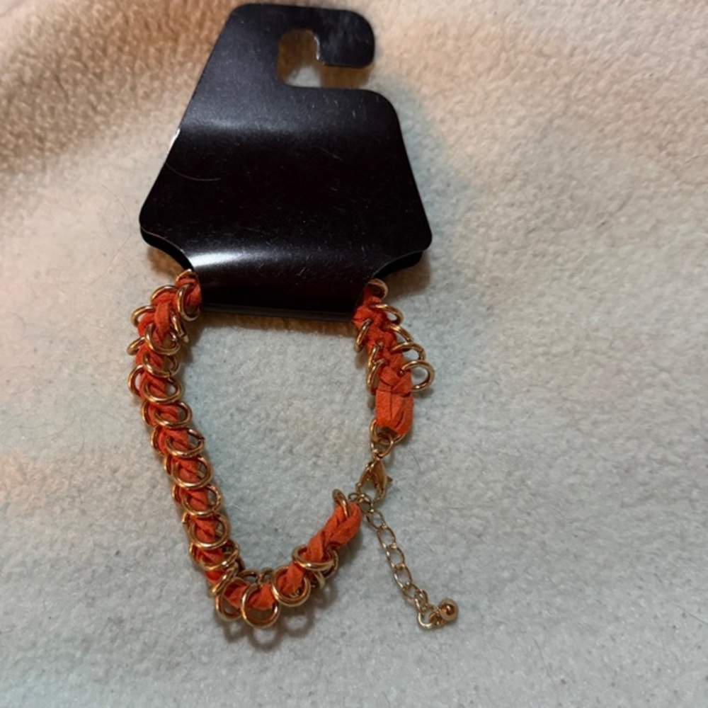 Gold and Orange Chain Bracelet NWT
